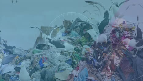 animation of data processing over rubbish dump