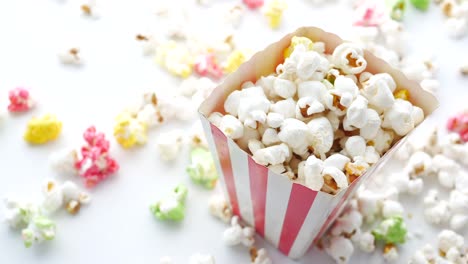 popcorn in a striped box