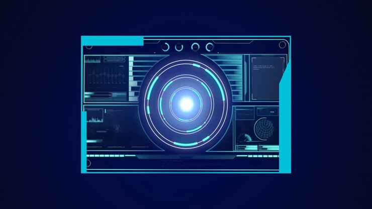 Animation of scope scanning and data processing on digital screen