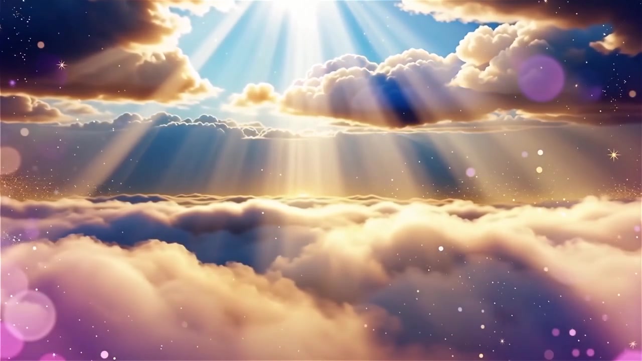 Christian Heavenly Light Worship Background