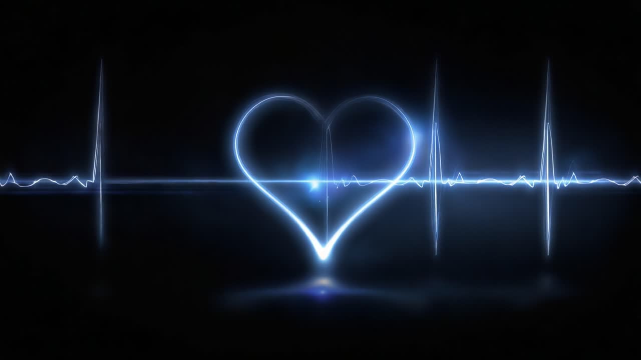 Una rappresentazione visiva accattivante di amore e vita, che unisce forme di cuore con onde di polso per creare un potente simbolo di emozione e vitalità