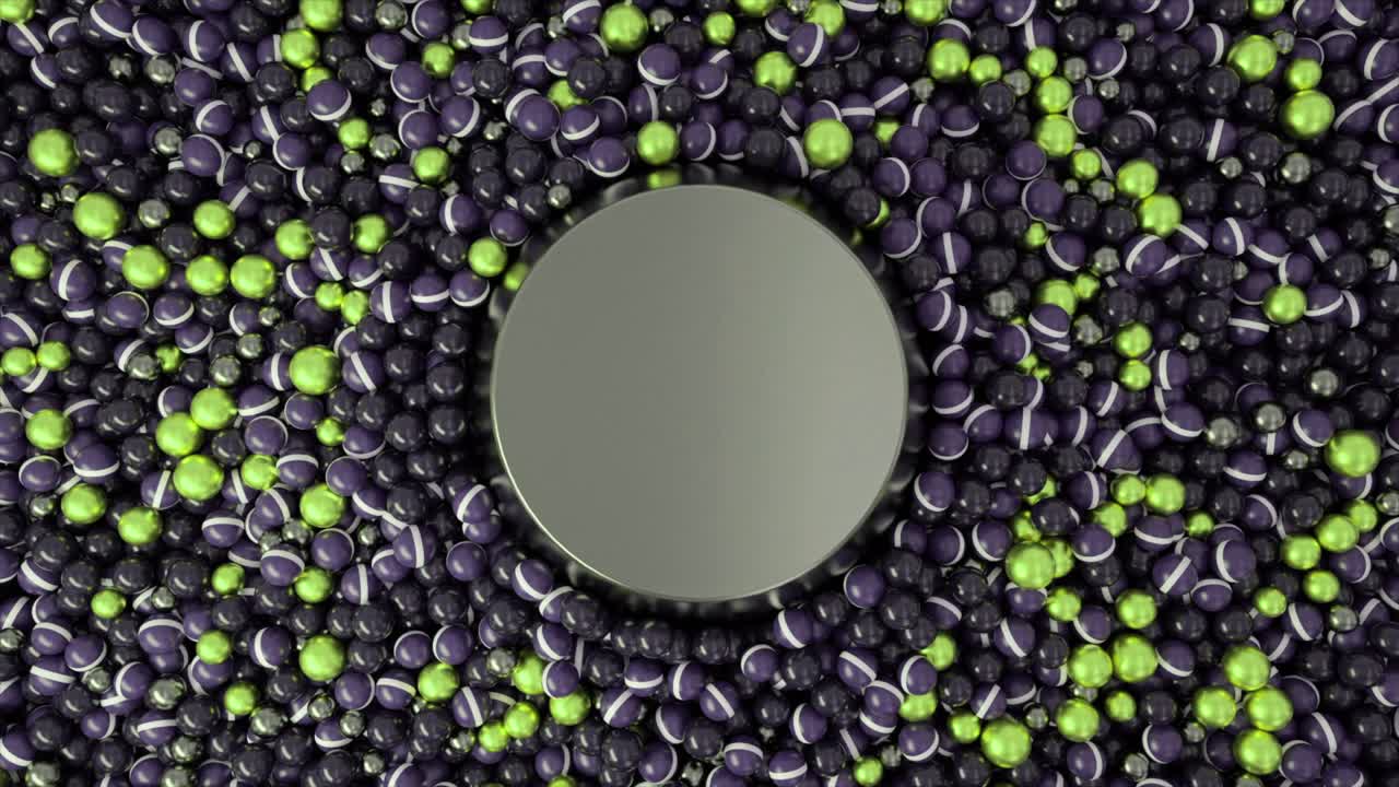 Abstract 3D Sphere Background with Empty Circle