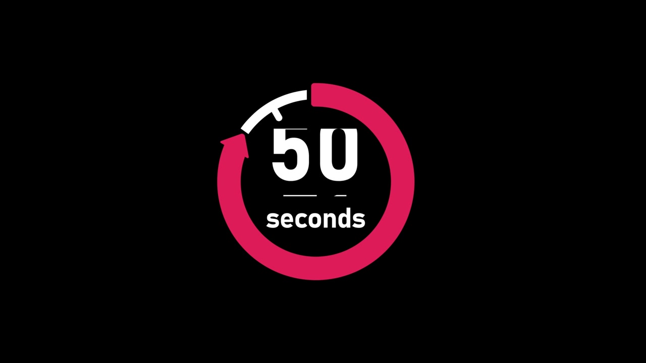 Clock , timer (time passage , waiting time) animation (4K) | 60 seconds
