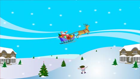 Santa-Riding-sleigh-in-the-sky-