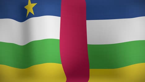 Animación-De-La-Bandera-En-Movimiento-De-La-República-Centroafricana-Ondeando.