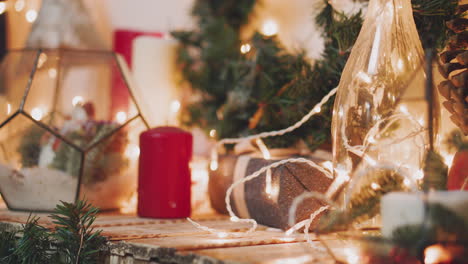 close-up-shot-of-the-men's-hands,-who-holds-beautifully-packaged-boxes-with-gifts,-the-person-will-put-them-under-the-tree-and-give-it-to-friends-or-family-during-the-celebration-of-the-new-year