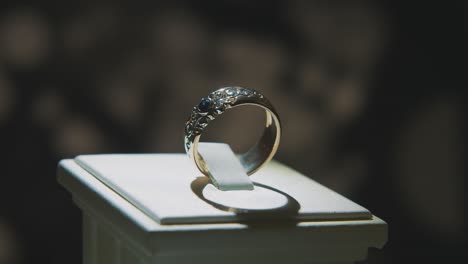 elegant gold ring with intricate design