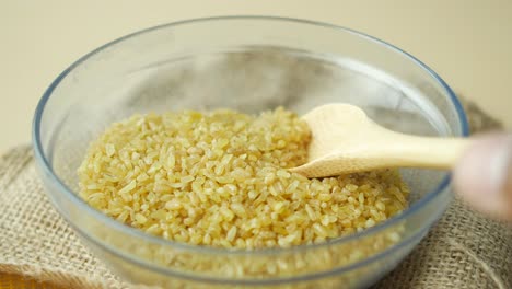 bulgur in a bowl