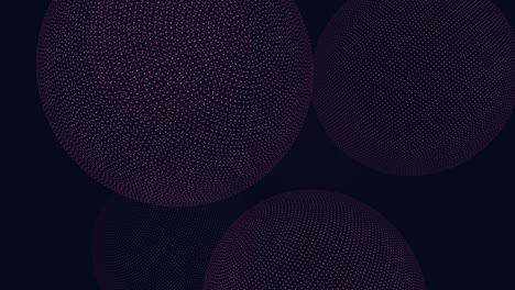 flowing movement grid of floating circles on dark background