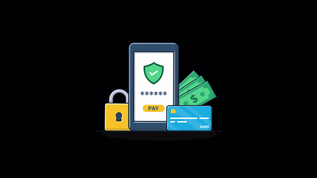 Secure Mobile Payment with Credit Card and Padlock