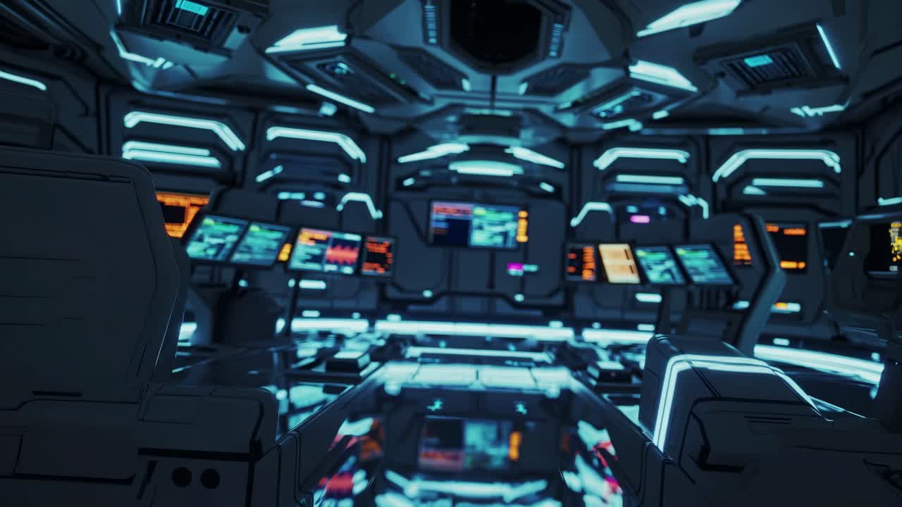 Futuristic Spaceship Cockpit