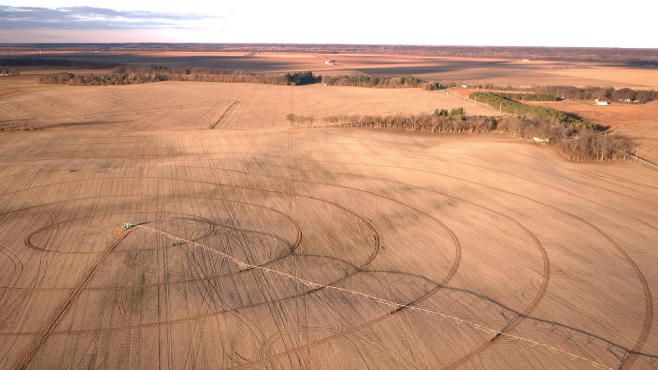 Drone footage of Illinois crop fields stretching endlessly