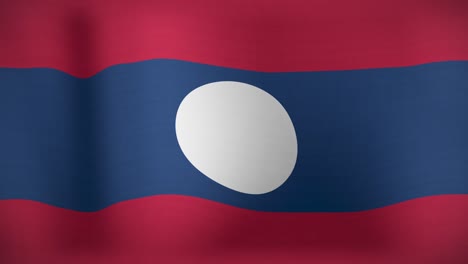 Animación-De-La-Bandera-Ondeante-De-Laos.