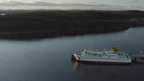 pan down to reveal ferry