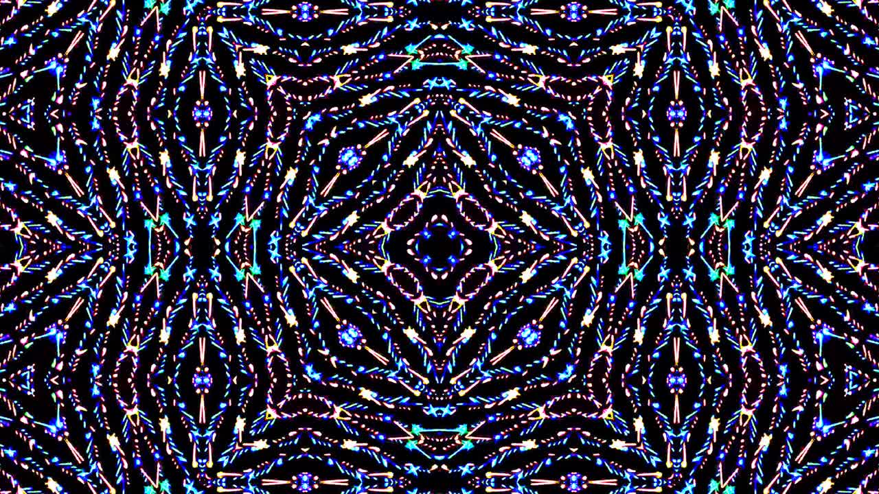 Beautiful abstract kaleidoscope that shines, a radiant light that regulates the subtle movements