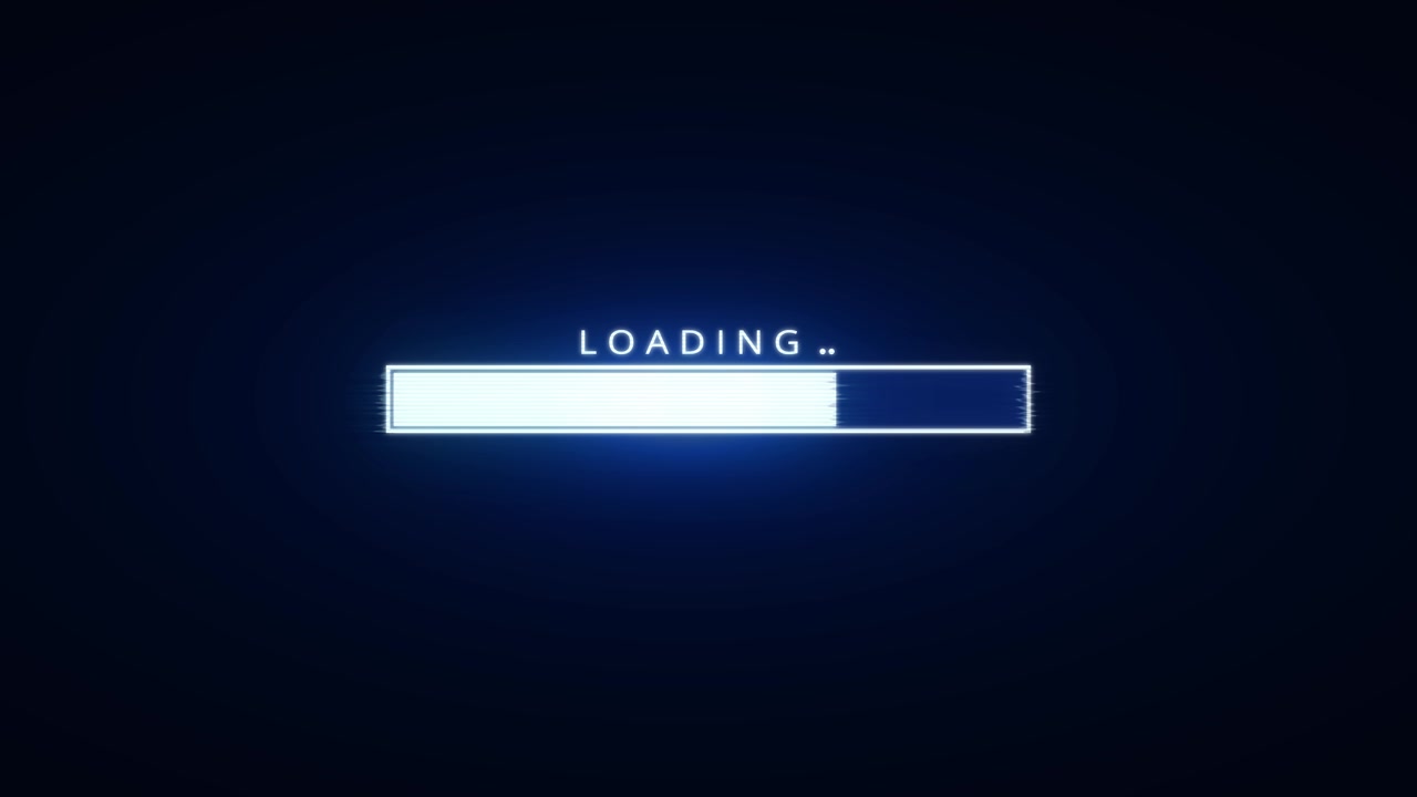 Hud cyberpunk loading glitch effect bar animation futuristic uploading progress bar black background