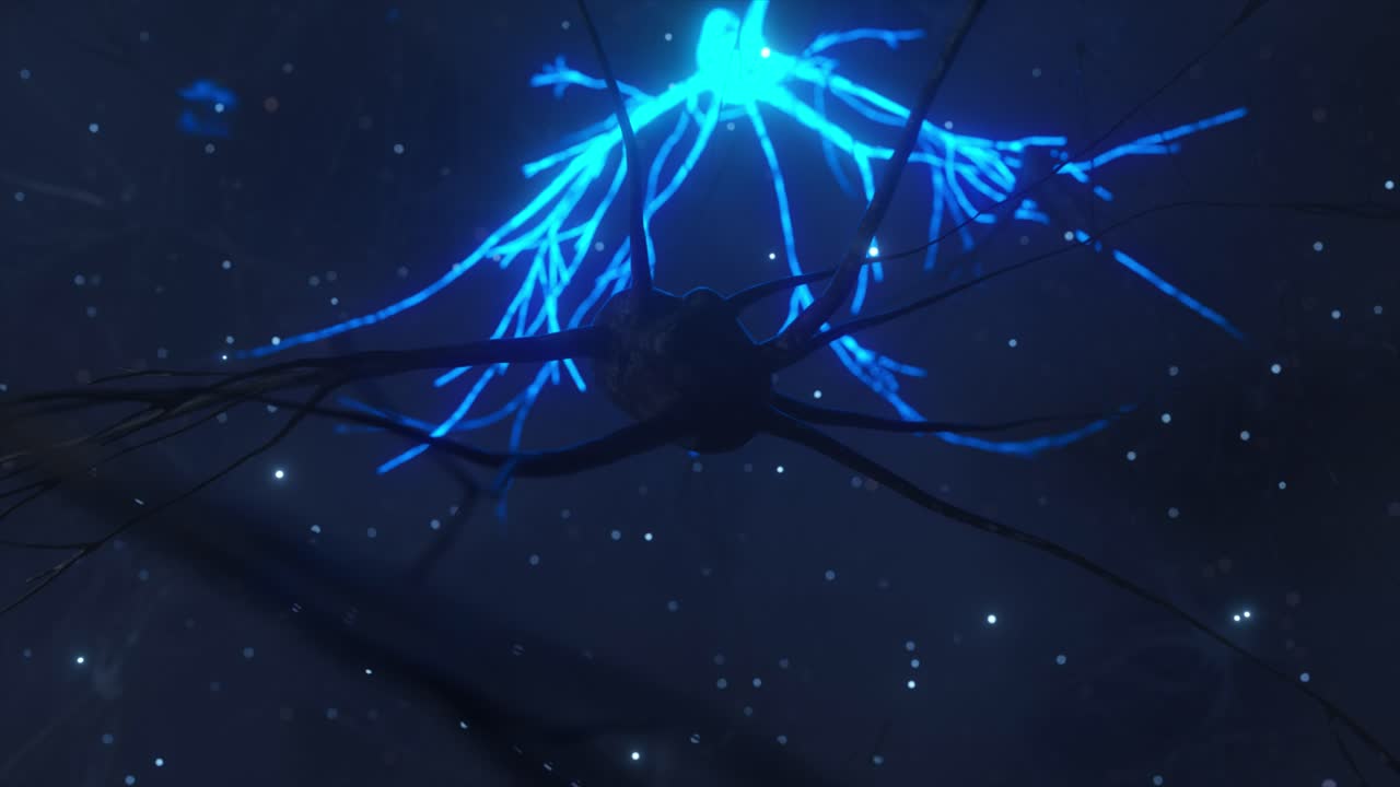 ilustración detallada en 3d de una neurona