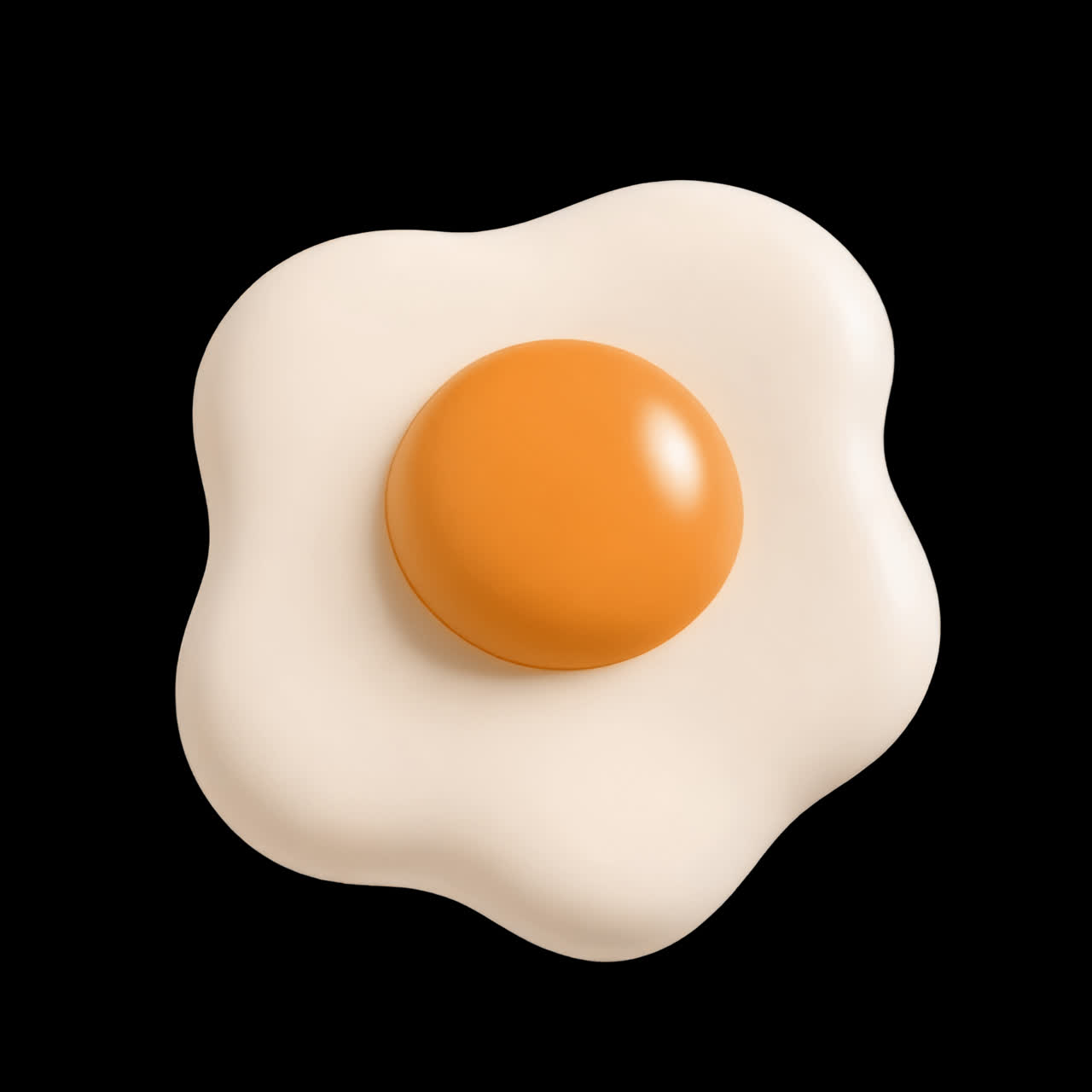 Minimalist egg art design animation isolated asset, transparent 4K video, alpha channel, ProRes 4444