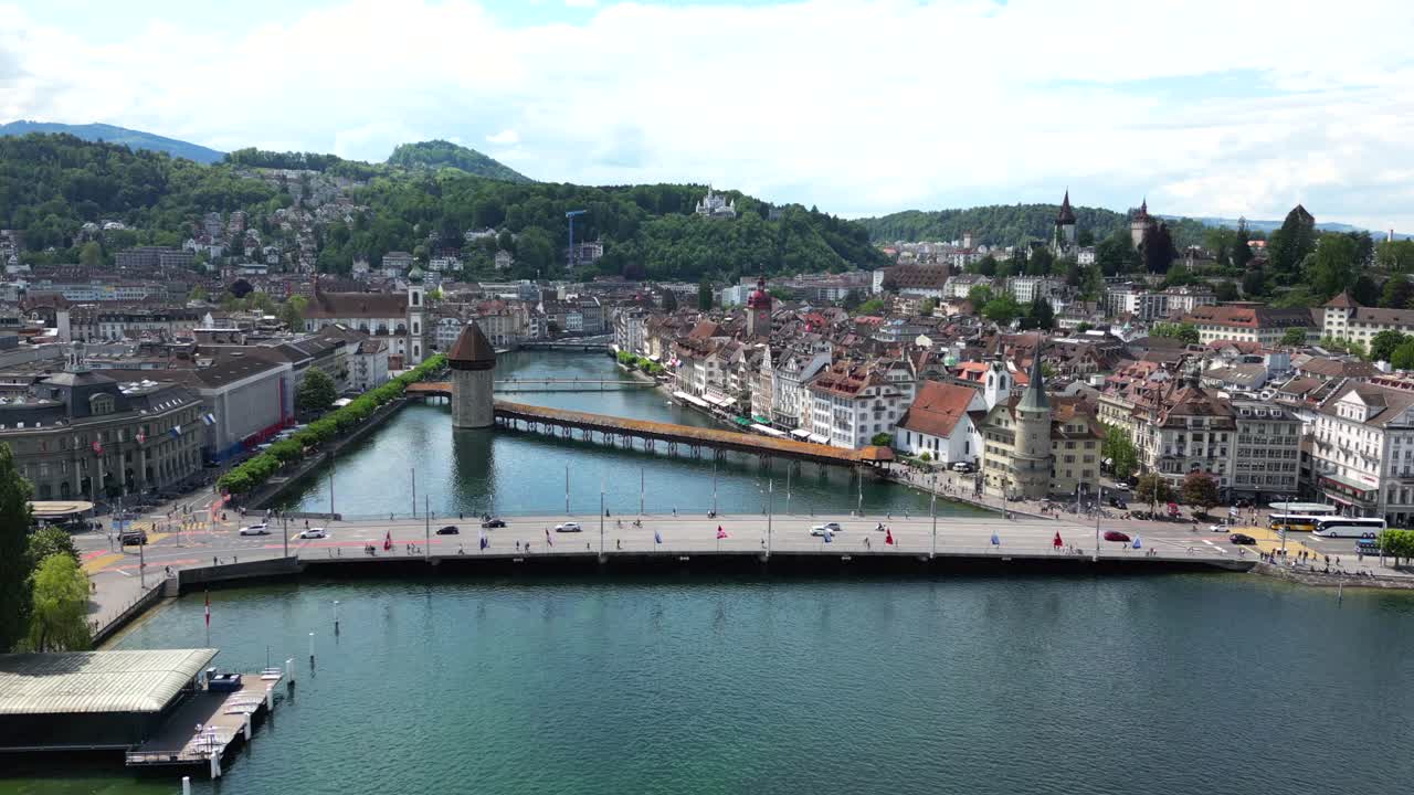 una vista aérea de lucerna, suiza