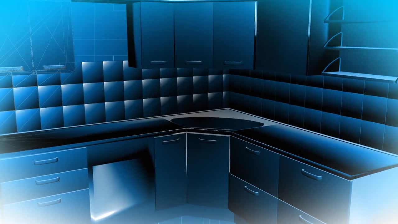 animazione di cucina 3d