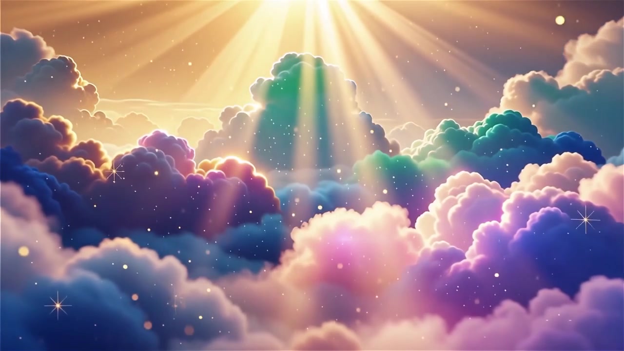 Christian Heavenly Light Worship Background