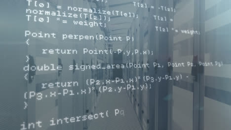 animazione dell'elaborazione dei dati su server informatici