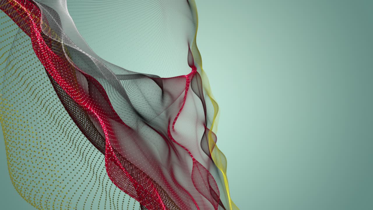 animación fantástica con objeto de onda de partículas en cámara lenta, 4096x2304 bucle 4k