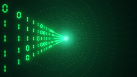 Information flow futuristic matrix transfer digital code numbers big data tunnel 3d rendering