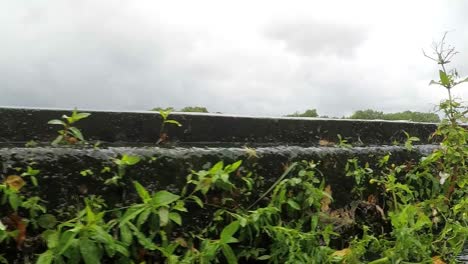 dam waterway with flowing water