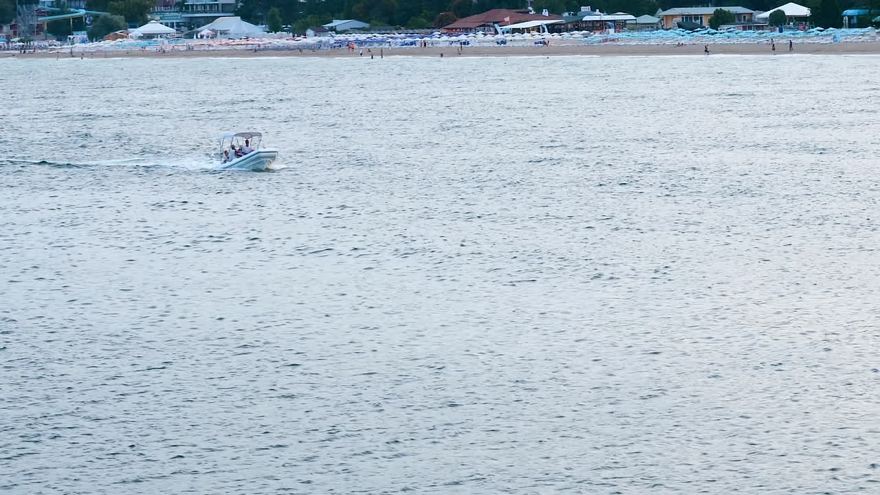 Small boat with passengers in it