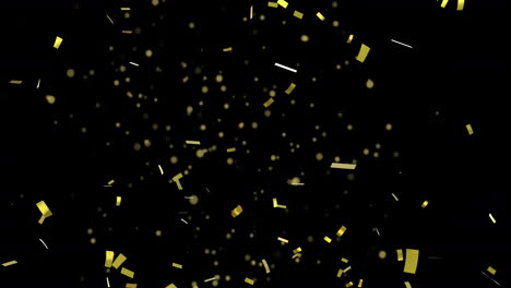 animación de confeti sobre un fondo negro