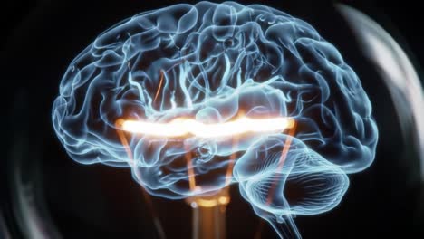 exploring the intriguing connection between light and thought: a stunning visualization of electric currents and neural activity within a light bulb