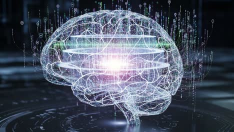 Illuminated Digital Brain: A Glimpse into the Future of Neural Networks with Abstract Data Streams and Complex Algorithms Representing Intelligence and Connectivity