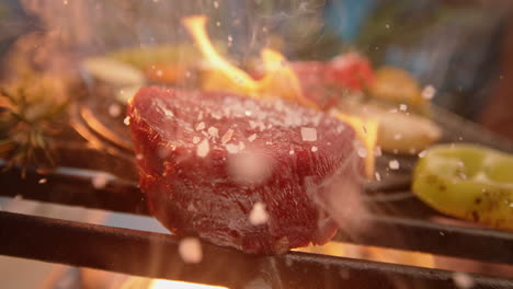 bistec en la parrilla