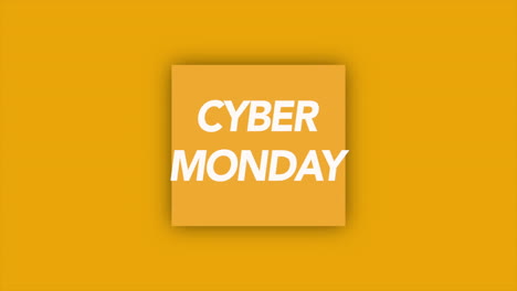 cyber monday on yellow gradient