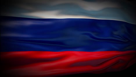 animation russia flag is waving seamless loop. russia flag waving in the wind. realistic 4k national flag of russia closeup.
