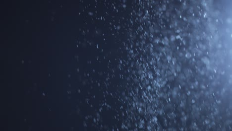 4k black background of particles, dust and smoke moving