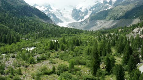 fast forward reviling shot of a beautiful mountain panorama