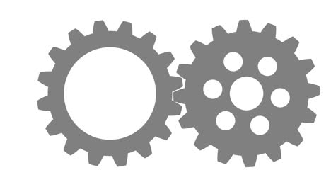 gears rotating in synchronized mechanical motion