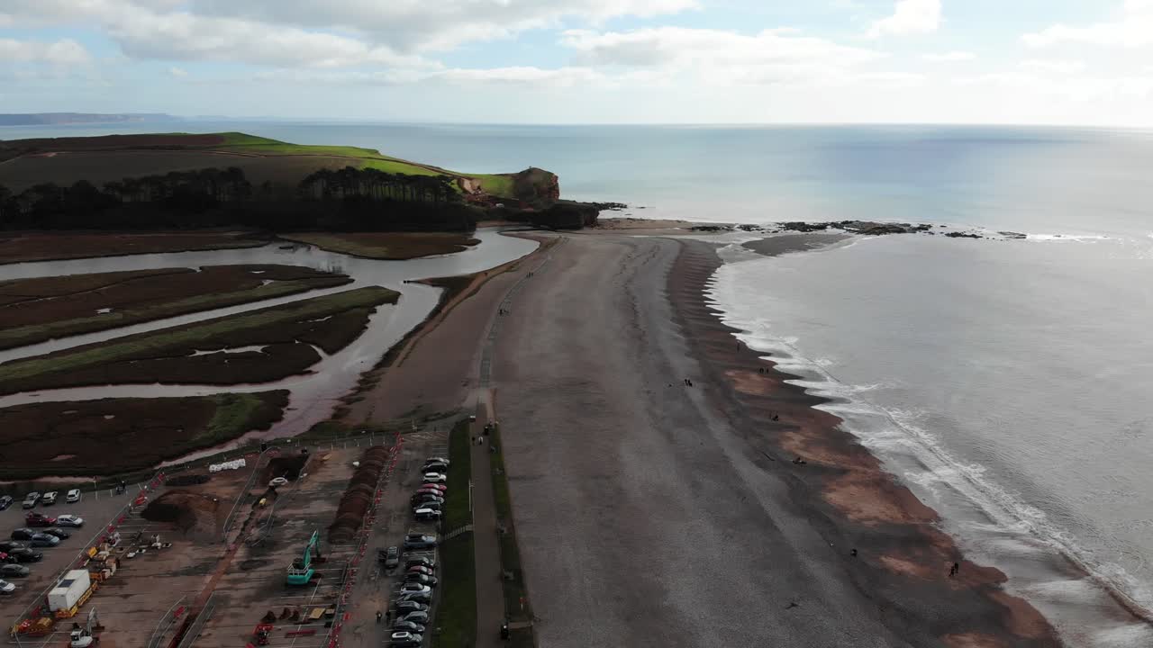 버들리 솔터턴 해변의 공중 사진
