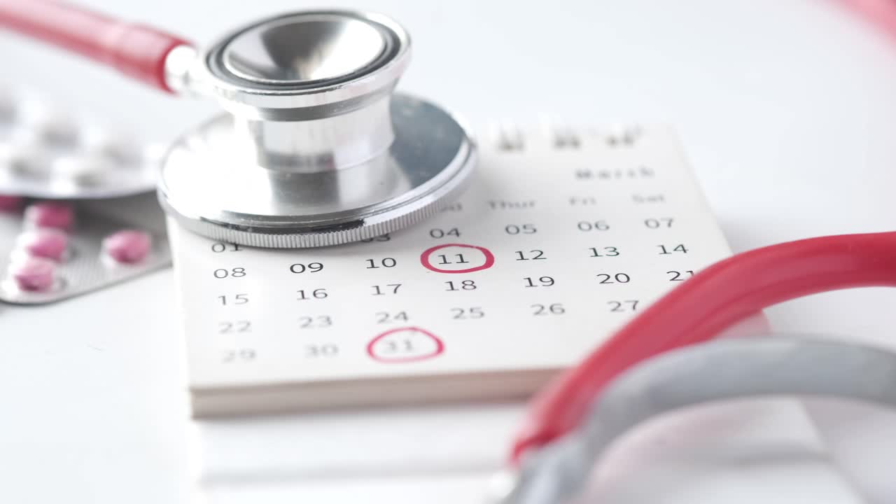 Medical Appointment Reminder with Stethoscope and Calendar