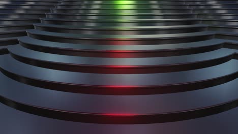 abstract futuristic metallic stairs