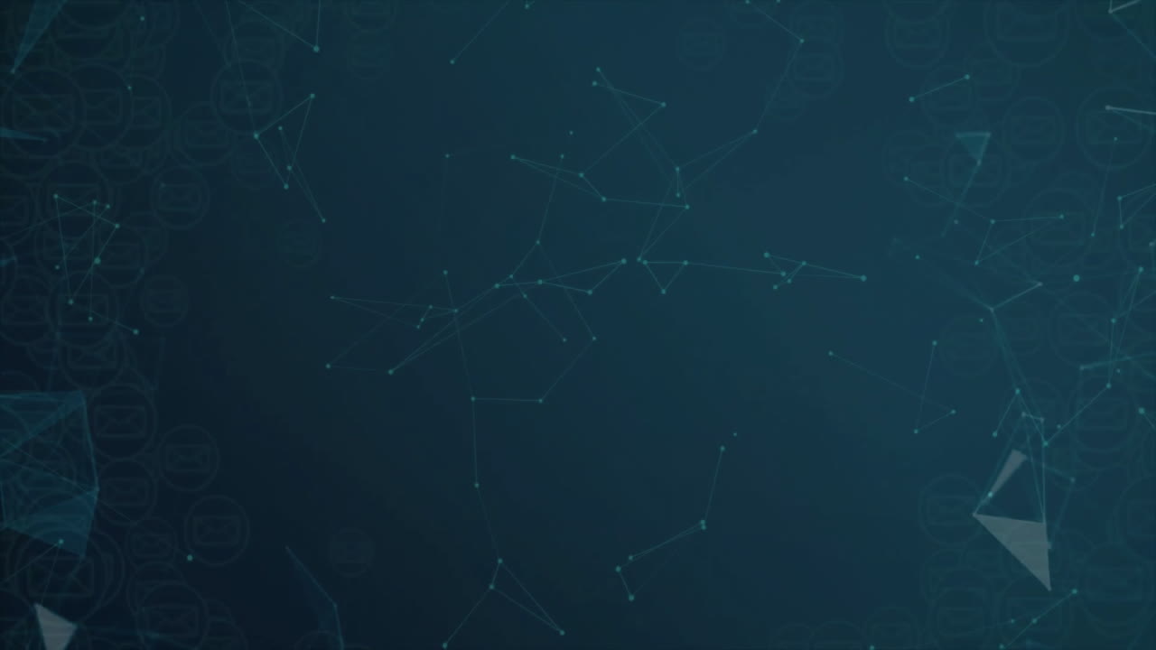 animación de la red de conexiones sobre fondo negro