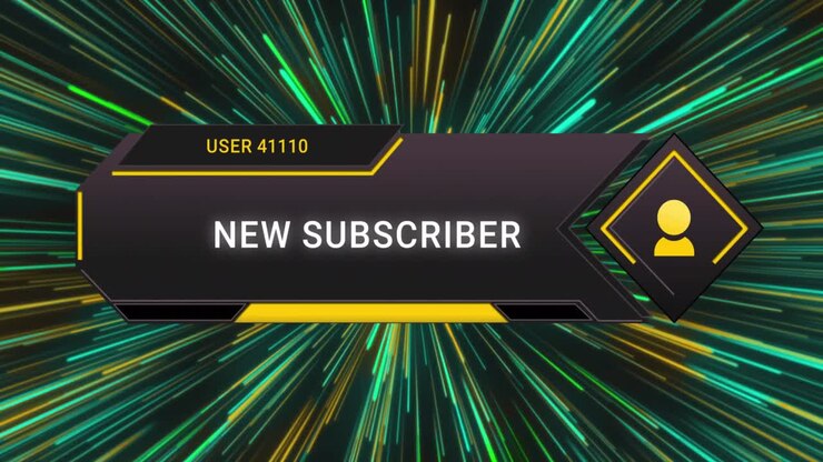 Animation of social media icons and texts over light trails