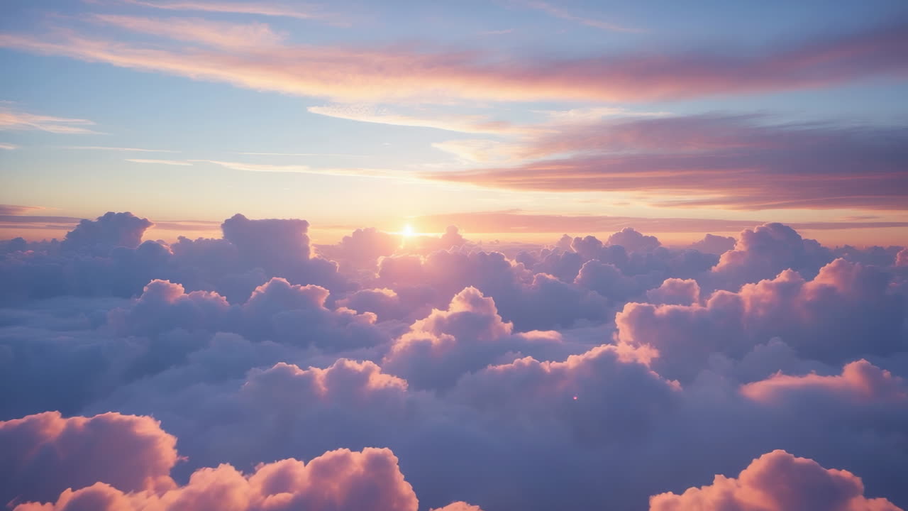 Ethereal Cloudscape at Sunset or Sunrise