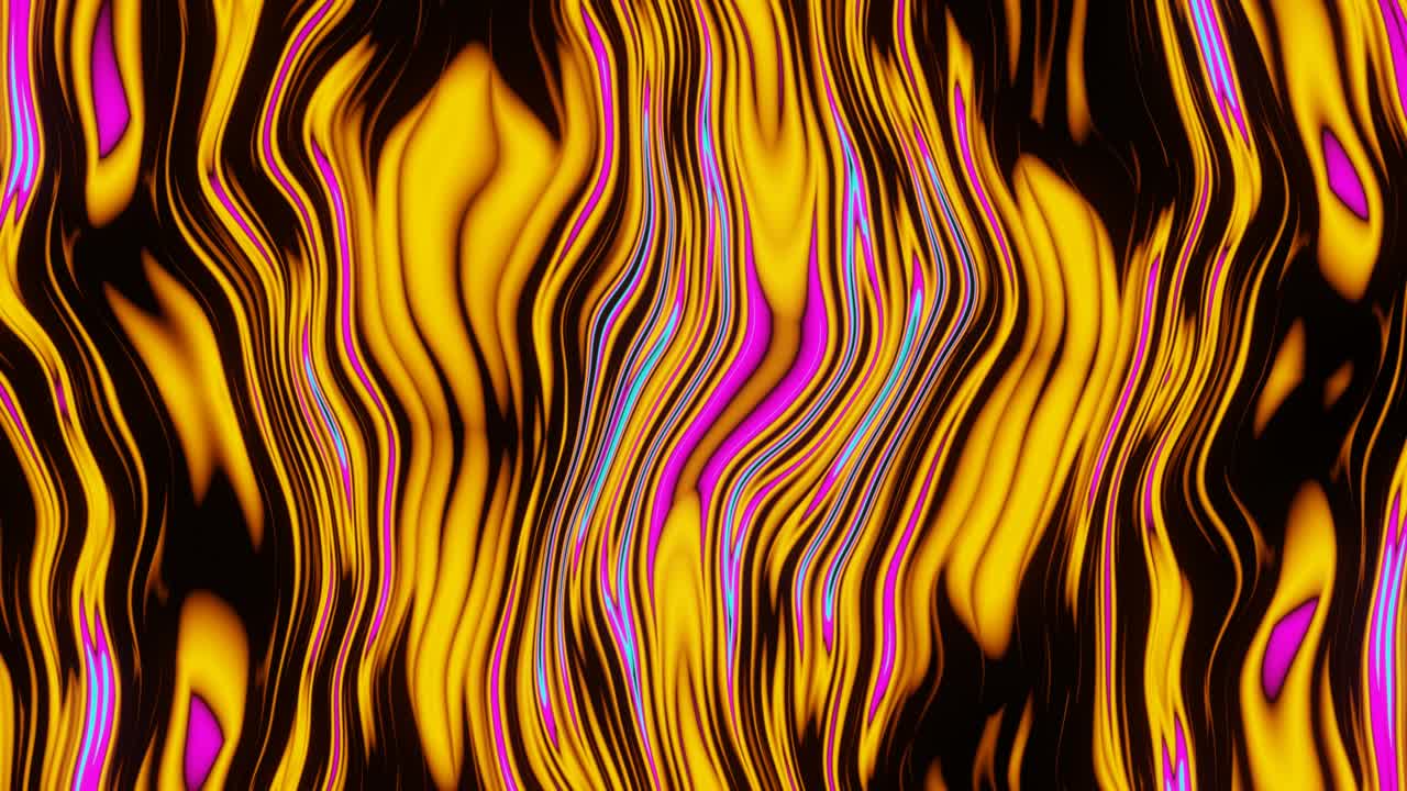 Twinkling multicolored neon abstract curved lines.