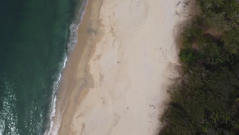 Aerial-drone-clip-of-empty-Playa-Malpaso-between-Sayulita-and-San-Pancho-in-Riviera-Nayarit,-Mexico