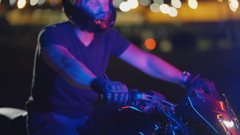 night rider on a motorcycle
