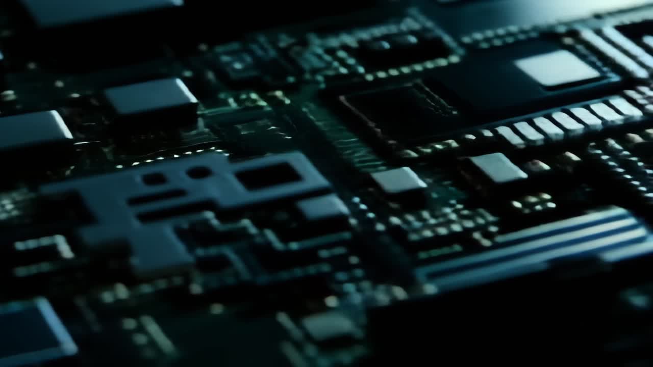 primer plano de la placa de circuitos