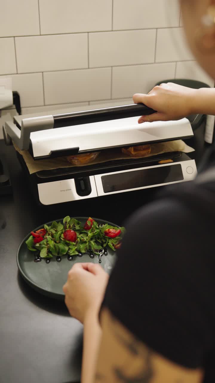 Delicious Grilled Cheese Sandwich and Tomato Salad